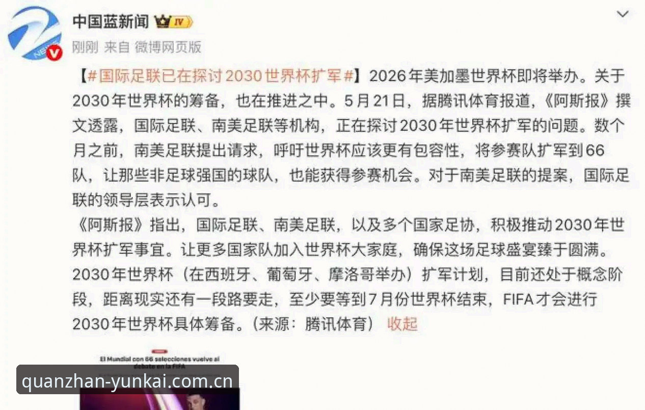 世界杯66队扩军vs现有48队赛制：中国男足入场机会与云开全站官方深度解析